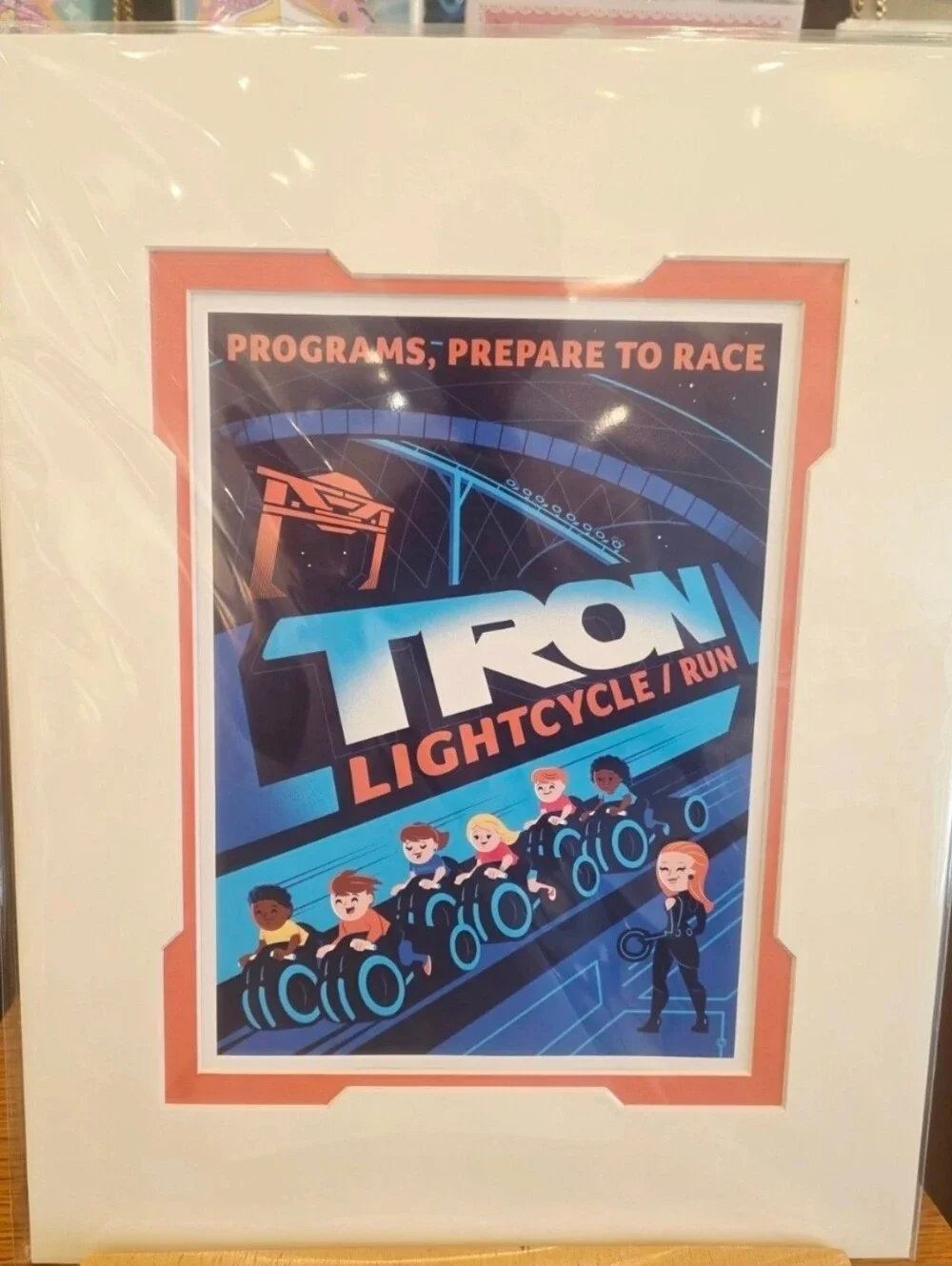 Official Disney Artist Print for TRON Lightcycle / Run designed by artist D.P.